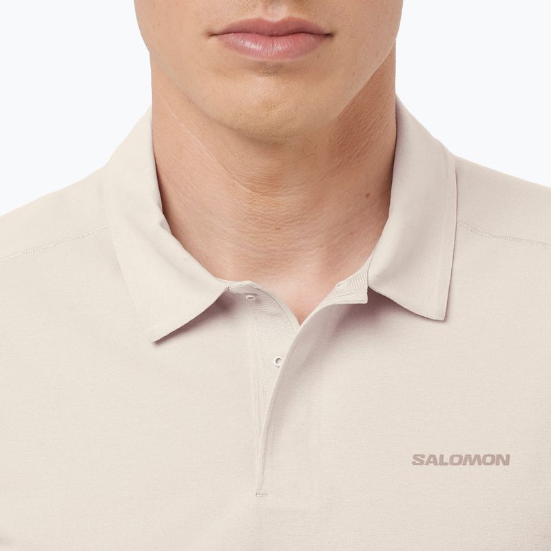 Tricou polo pentru bărbați Salomon Trackline Polo silver cloud 3