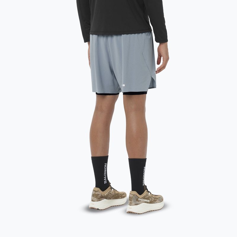 Pantaloni scurți de alergare pentru bărbați Salomon Sense Aero 2IN1 5" trade winds 2