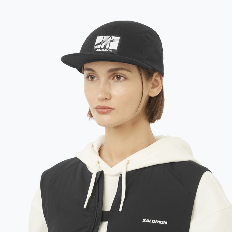 Șapcă Salomon Wild Rays 5 Deep Black Panel 2