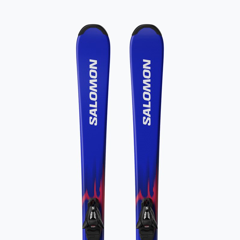 Schiuri de coborâre pentru copii + legături Salomon Equipe Jr M + C5 GW race blue/equipe red 5