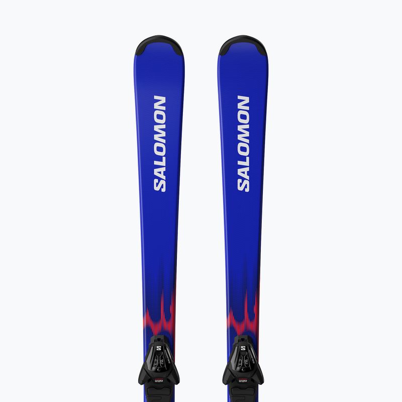 Schiuri de coborâre pentru copii + legături Salomon Equipe MT JR + L6 GW race blue/equipe red 5