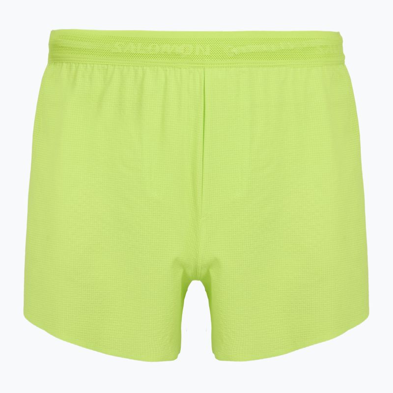 Pantaloni scurți de alergare pentru bărbați Salomon Sense Aero SPLT 3 "acid lime"
