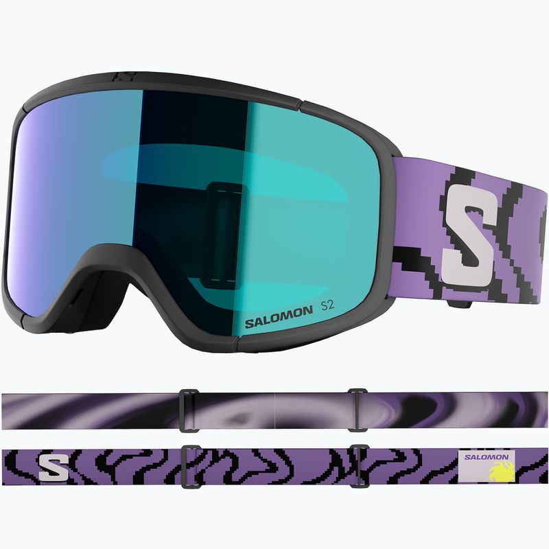 Ochelari de schi Salomon Aksium 2.0 S S2 black pansy/ml mid blue 2