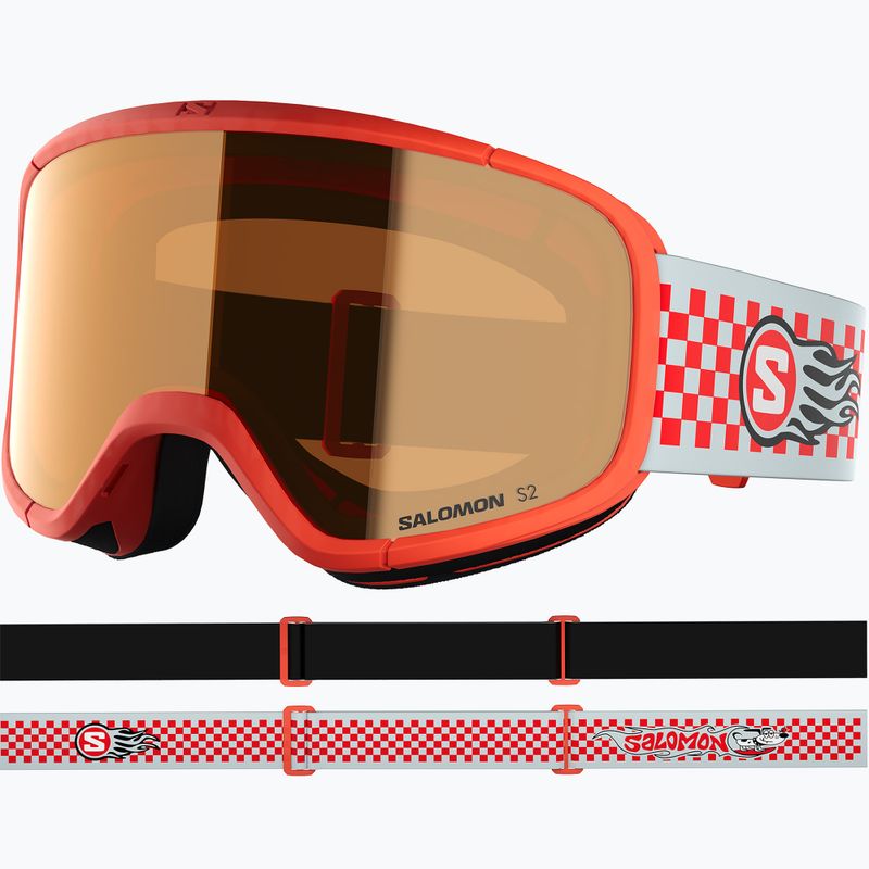 Ochelari de schi pentru copii Salomon Rio S2 cherry tomato/flash tonic orange 2