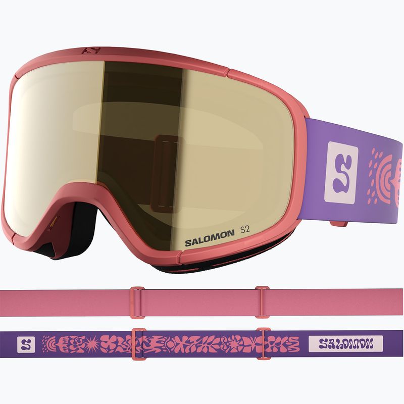 Ochelari de schi pentru copii Salomon Rio S2 sun kissed coral/flash gold 2