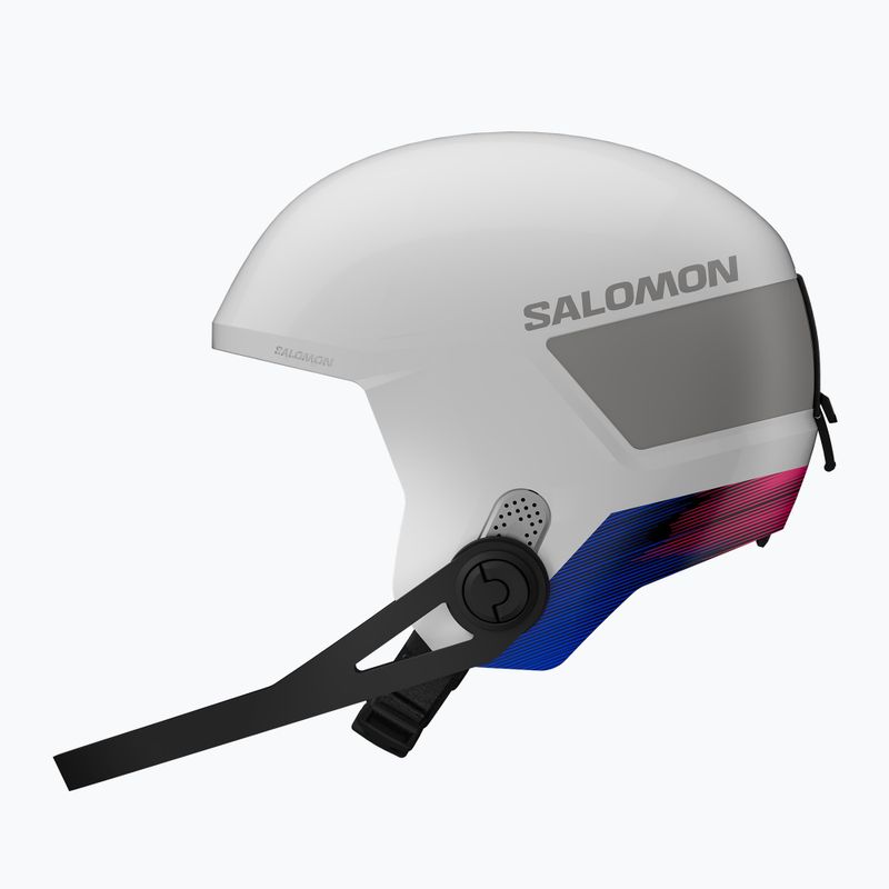 Cască de schi pentru copii Salomon Equipe Fis + Chinguard Jr white/race blue 4