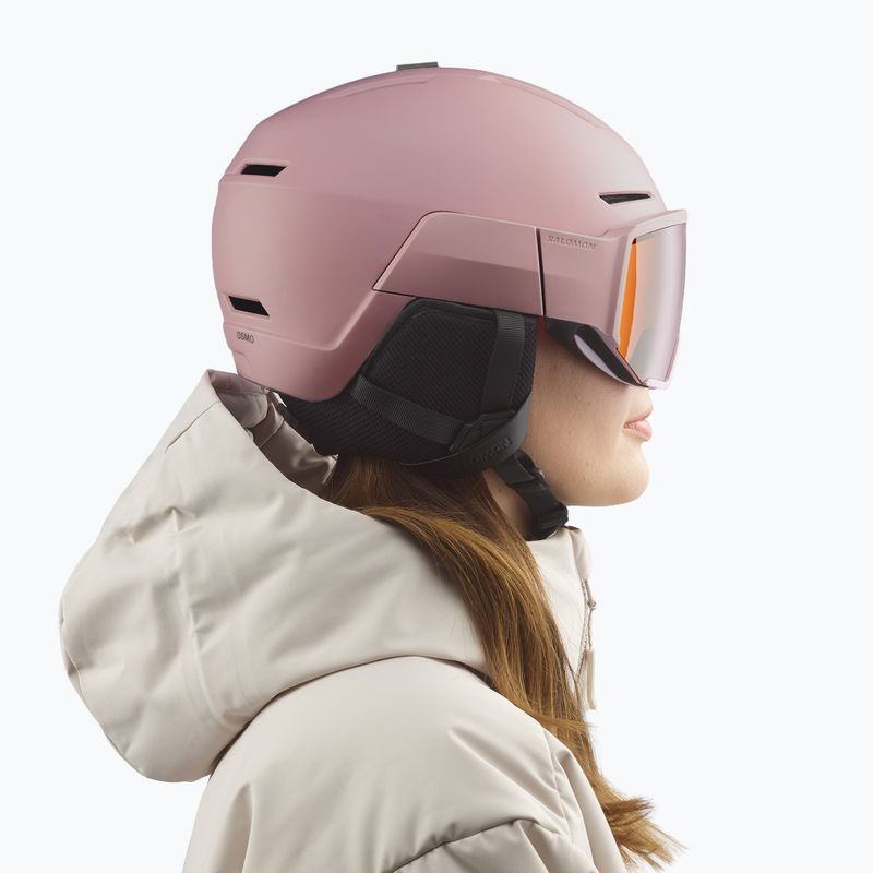 Cască de schi Salomon Osmo Dawn Pink/Flash Tonic/Orange 7