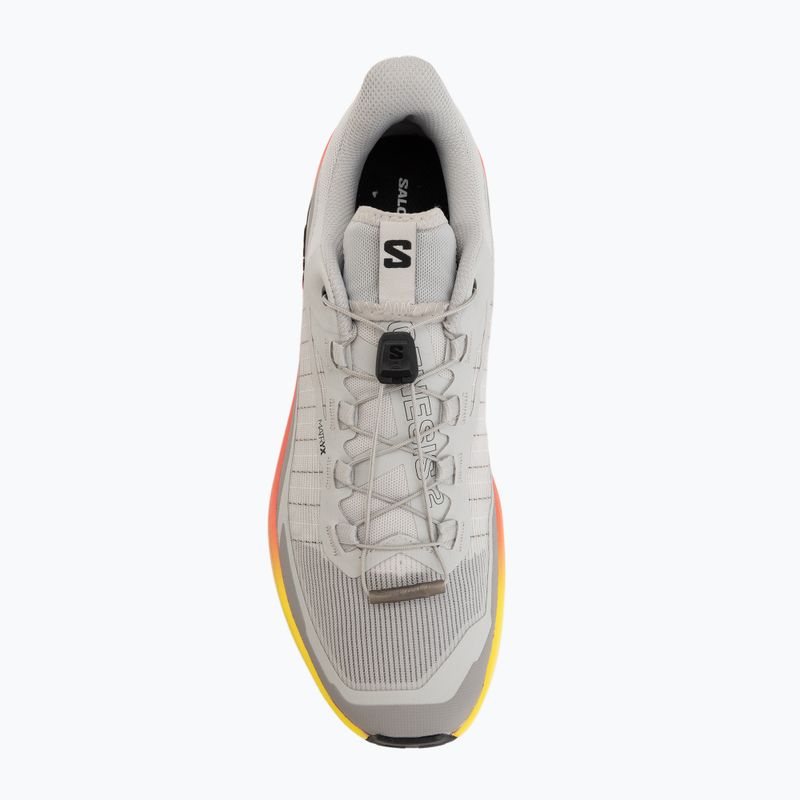 Încălțăminte de alergare pentru bărbați Salomon Genesis 2 gray violet/safety yellow 5