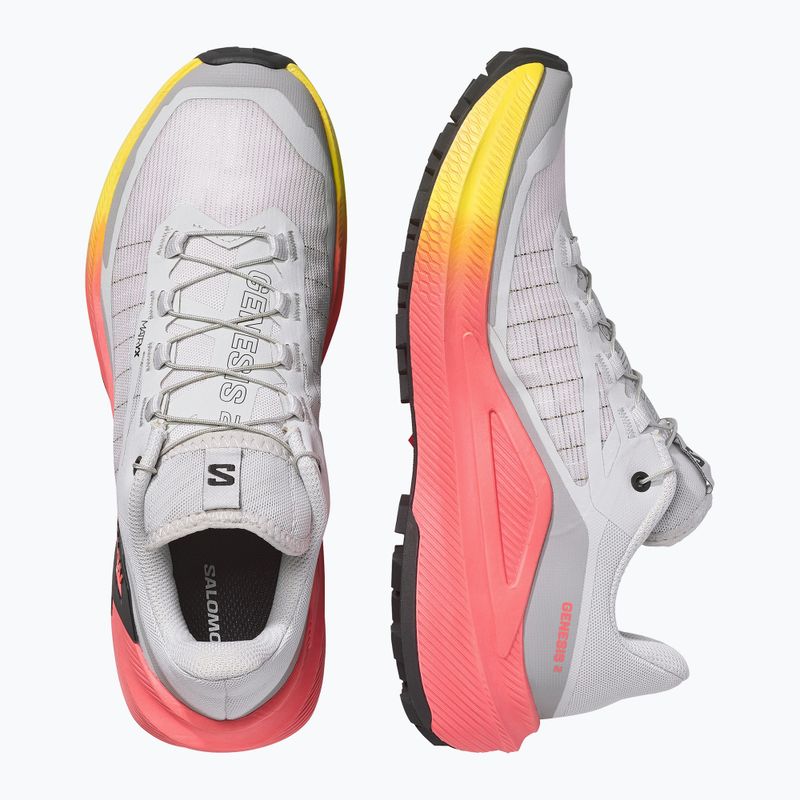 Încălțăminte de alergare pentru femei Salomon Genesis 2 gray violet/safety yellow 5