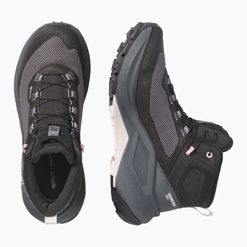 Încălțăminte de drumeție pentru femei Salomon Genesis Mid GTX black/dawn pink 3