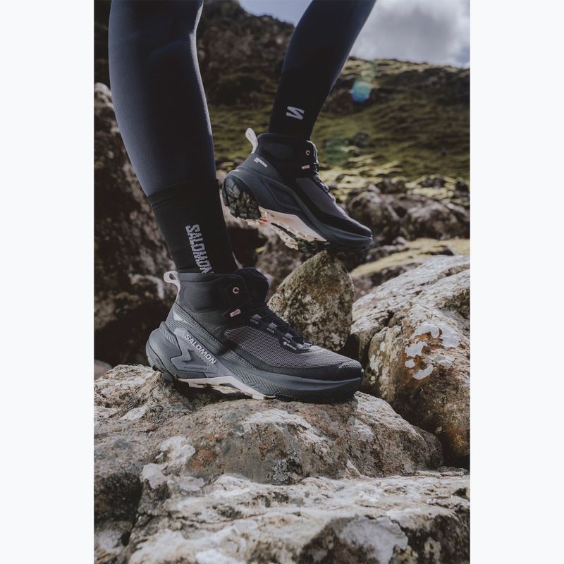 Încălțăminte de drumeție pentru femei Salomon Genesis Mid GTX black/dawn pink 6