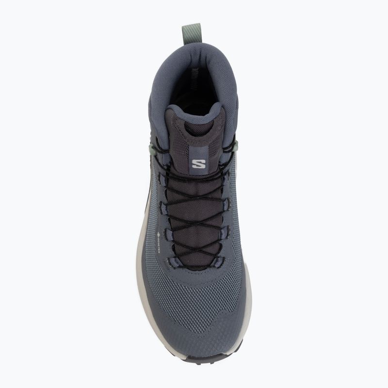 Încălțăminte de drumeție pentru femei Salomon Genesis Mid GTX grisaille/green milieu 5
