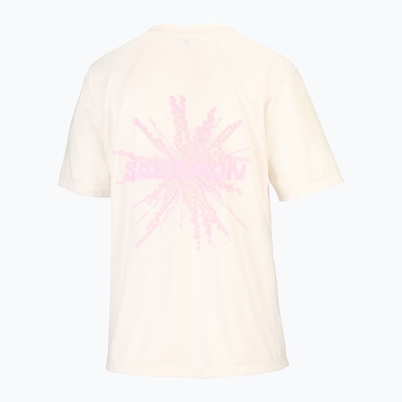 Tricou de alergare pentru femei Salomon Shakeout Core GFX SS Tee whisper white/pink frosting 6