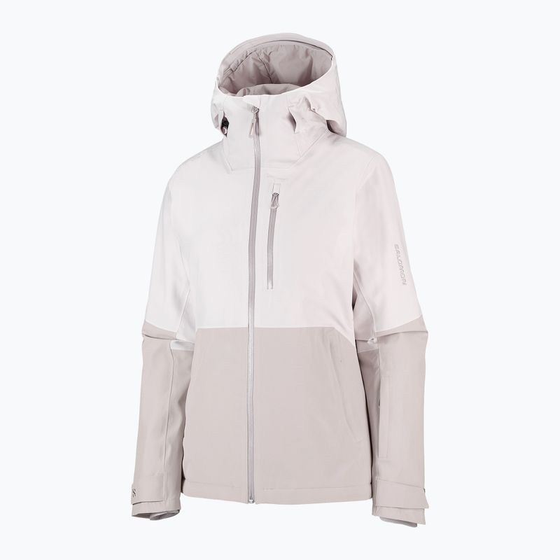 Geacă de schi pentru femei Salomon Highland white sand/silver cloud 7