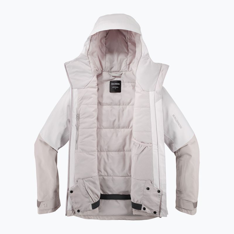 Geacă de schi pentru femei Salomon Highland white sand/silver cloud 8