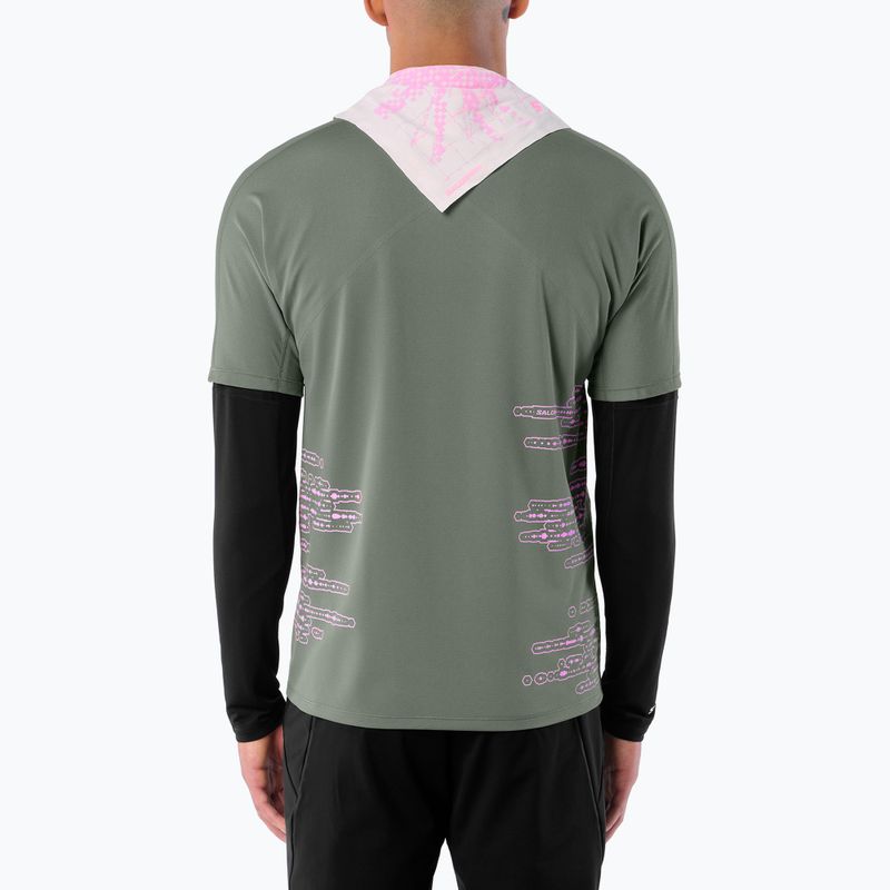 Tricou de alergare pentru bărbați Salomon Sense Aero GFX Tee SS castor gray/pink frosting 2