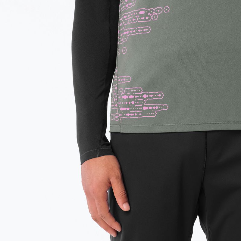 Tricou de alergare pentru bărbați Salomon Sense Aero GFX Tee SS castor gray/pink frosting 3