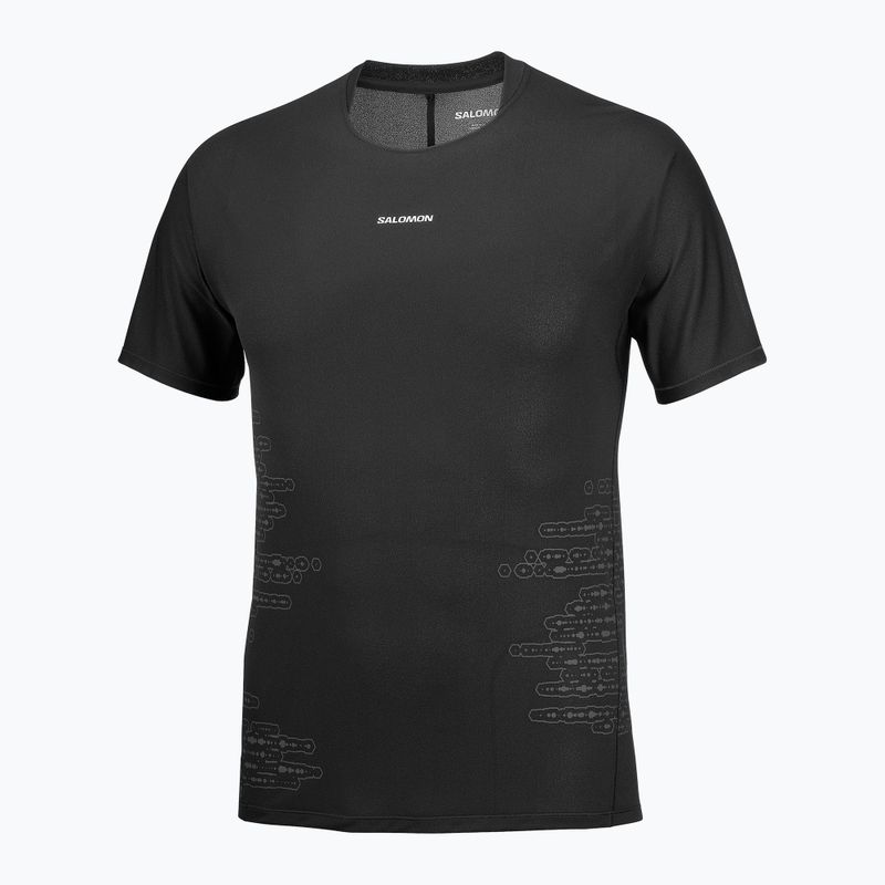 Tricou de alergare pentru bărbați Salomon Sense Aero GFX Tee SS deep black/black beauty 4