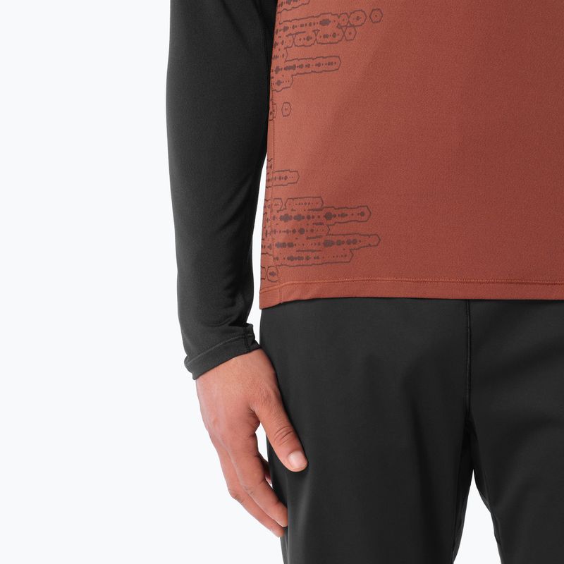 Tricou de alergare pentru bărbați Salomon Sense Aero GFX Tee SS burnt umber/coffee bean 3