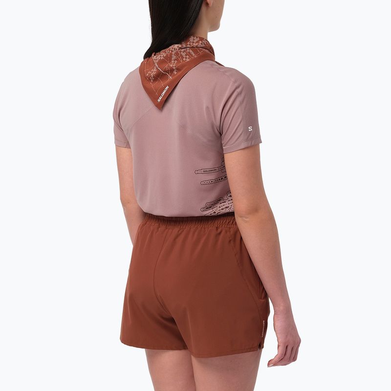 Tricou de alergare pentru femei Salomon Sense Aero GFX Tee SS antler/chocolate fondant 2