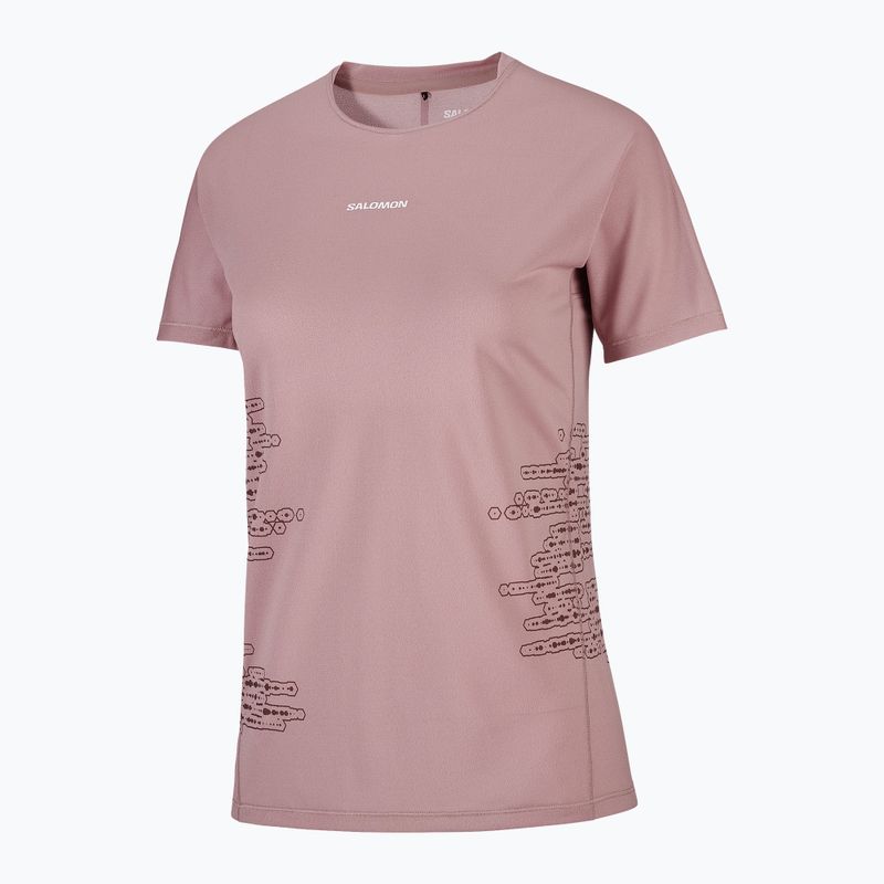 Tricou de alergare pentru femei Salomon Sense Aero GFX Tee SS antler/chocolate fondant 3