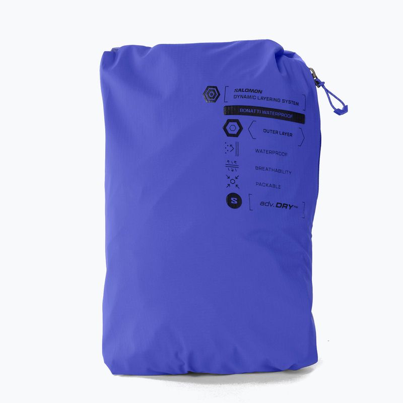 Geacă de alergare pentru bărbați Salomon Bonatti Waterproof clematis blue 9