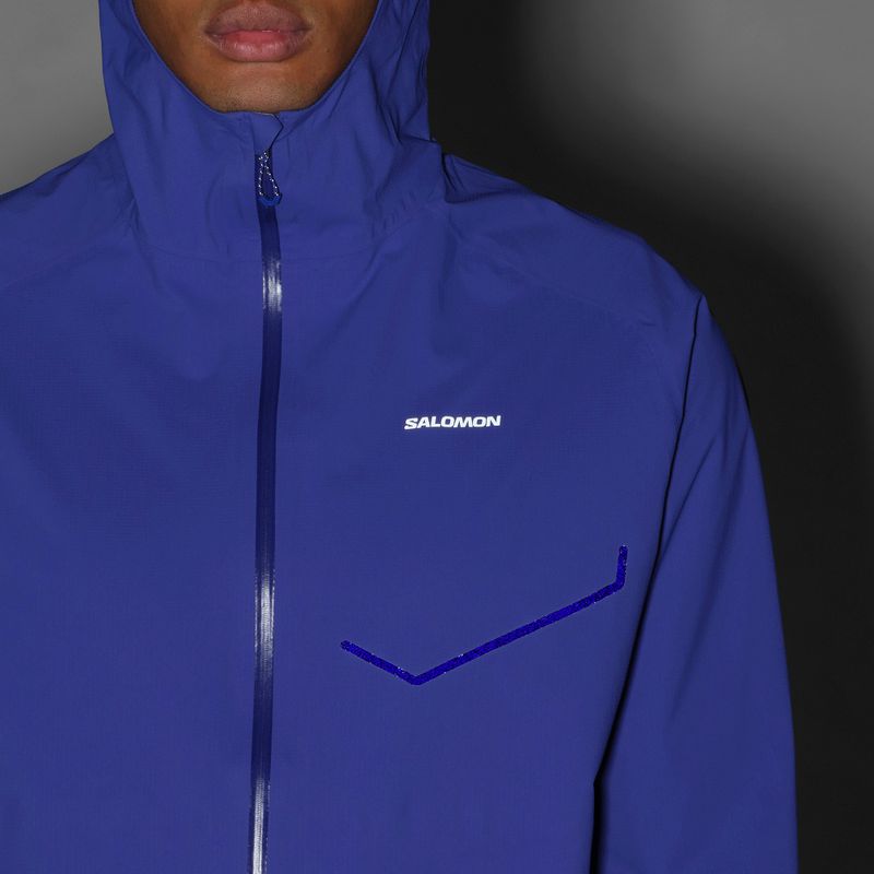 Geacă de alergare pentru bărbați Salomon Bonatti Waterproof clematis blue 10