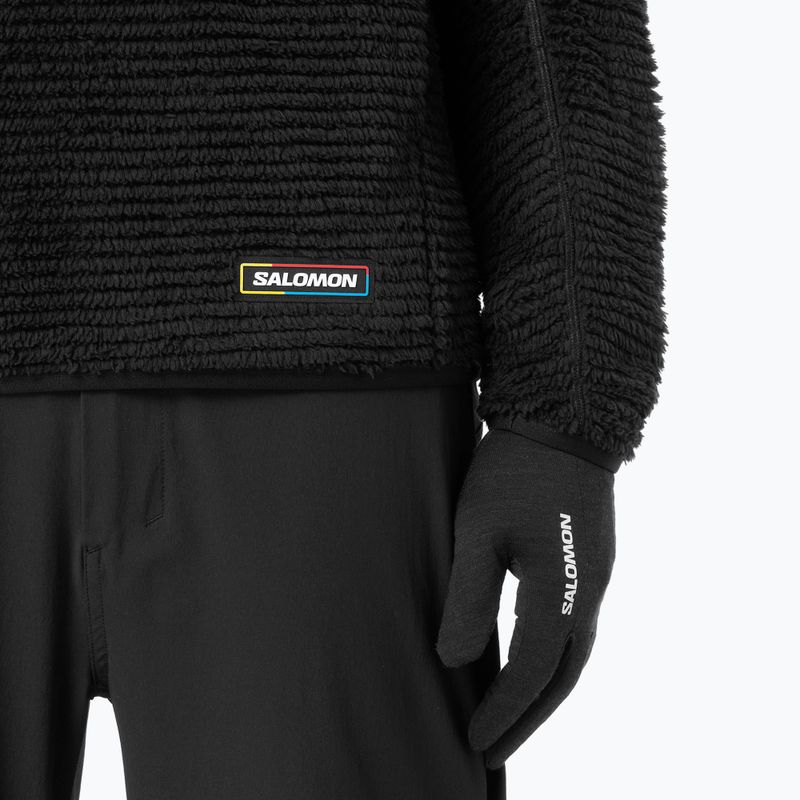 Bluză fleece pentru bărbați Salomon Thernova Fleece Hoodie deep black 5