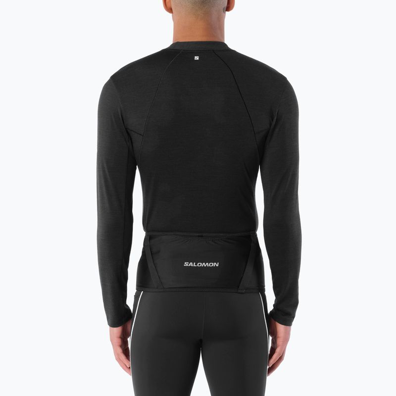 Longsleeve de alergare pentru bărbați Salomon Sense Merino Tee LS deep black 2