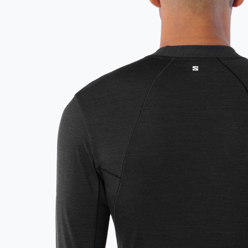 Longsleeve de alergare pentru bărbați Salomon Sense Merino Tee LS deep black 4