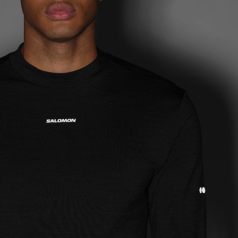Longsleeve de alergare pentru bărbați Salomon Sense Merino Tee LS deep black 6