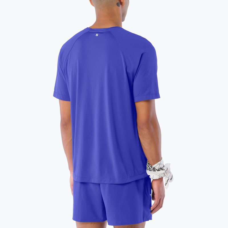 Tricou de alergare pentru bărbați Salomon Shakeout Core SS Tee clematis blue 2