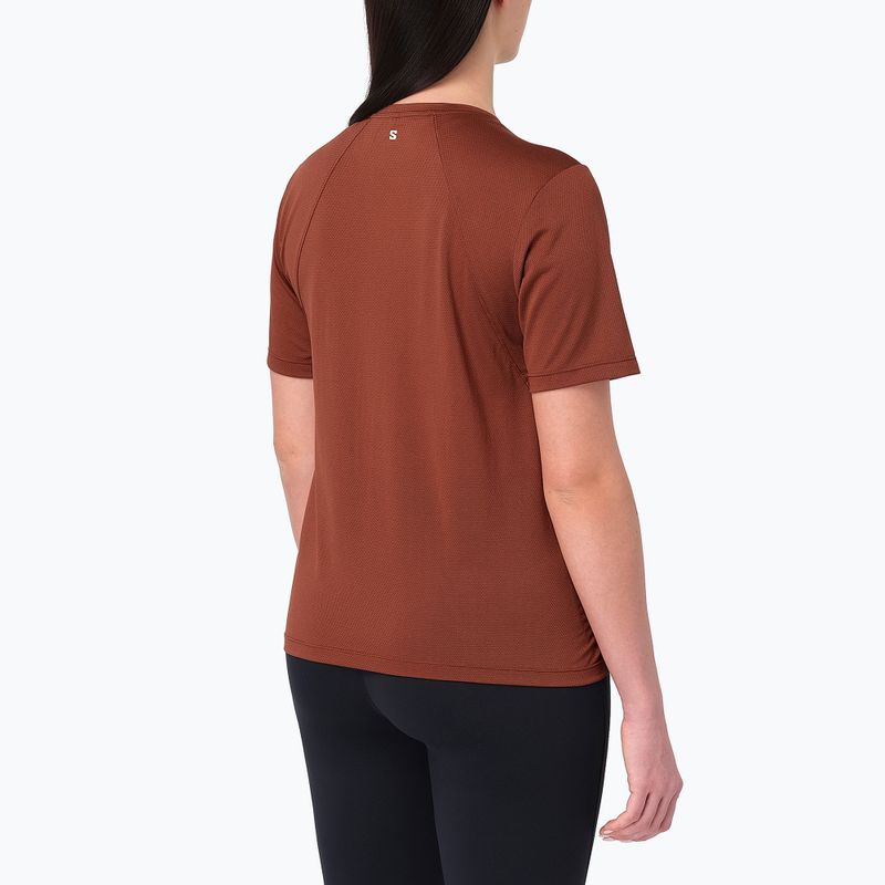 Tricou de alergare pentru femei Salomon Shakeout Core SS Tee burnt umber 2