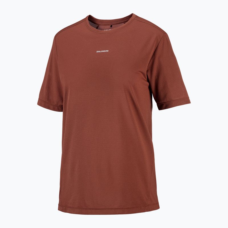 Tricou de alergare pentru femei Salomon Shakeout Core SS Tee burnt umber 4