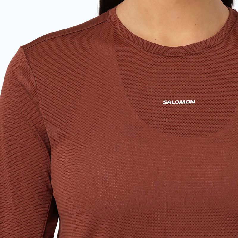 Longsleeve de alergare pentru femei Salomon Shakeout Core LS Tee burnt umber 3