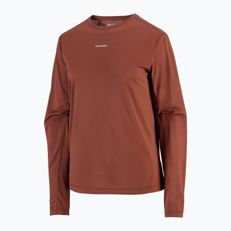Longsleeve de alergare pentru femei Salomon Shakeout Core LS Tee burnt umber 4