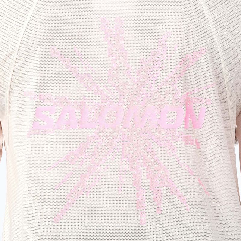 Longsleeve de alergare pentru femei Salomon Shakeout Core Tee GFX LS whisper white/pink frosting 4