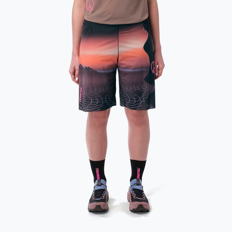 Pantaloni scurți de alergare pentru femei Salomon Shortney 10" Shorts rose taupe 5
