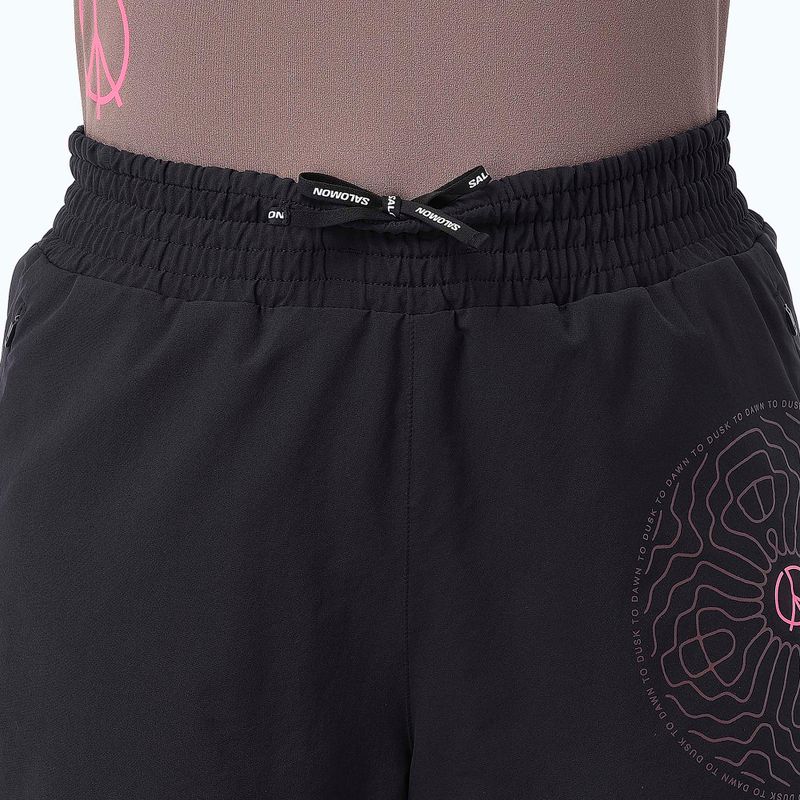 Pantaloni scurți de alergare pentru femei Salomon SHKout Courtney 4" deep black 4