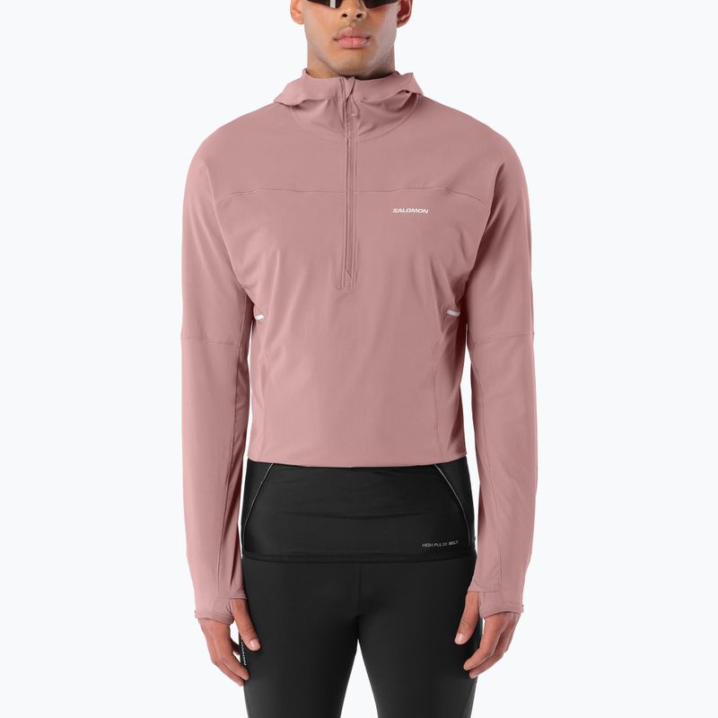 Bluză de alergare pentru bărbați Salomon Sense Aero Hybrid Half Zip Hooded antler