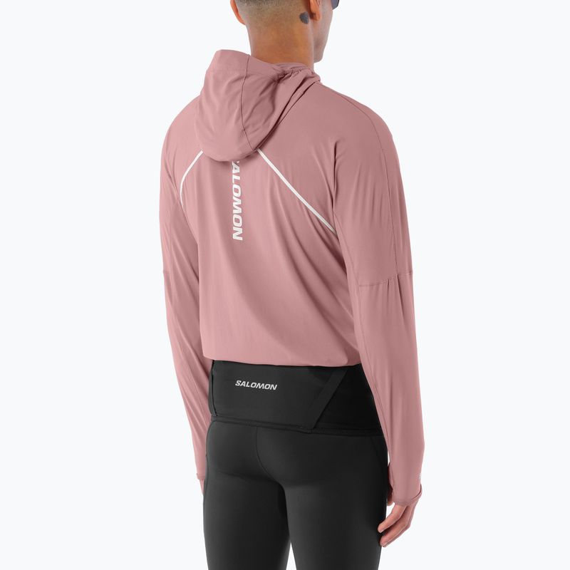 Bluză de alergare pentru bărbați Salomon Sense Aero Hybrid Half Zip Hooded antler 3