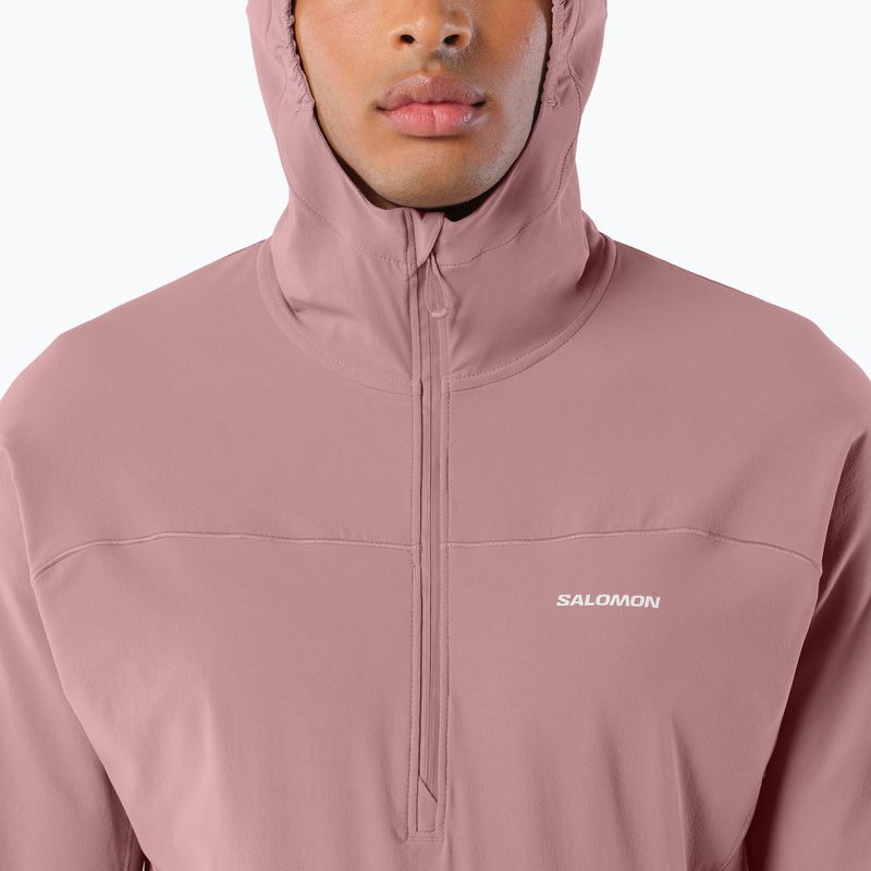 Bluză de alergare pentru bărbați Salomon Sense Aero Hybrid Half Zip Hooded antler 4