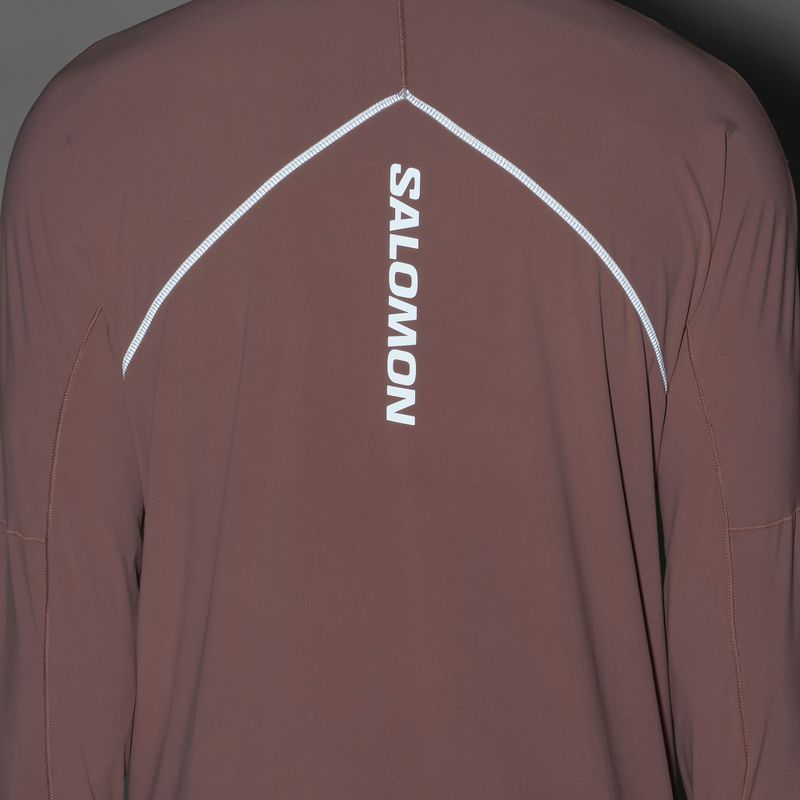 Bluză de alergare pentru bărbați Salomon Sense Aero Hybrid Half Zip Hooded antler 7