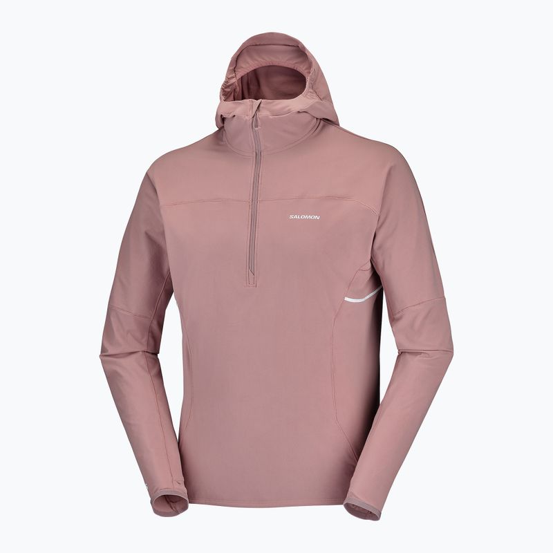 Bluză de alergare pentru bărbați Salomon Sense Aero Hybrid Half Zip Hooded antler 8