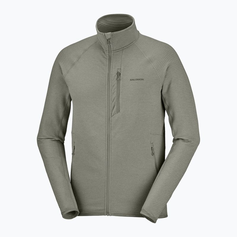 Bluză de trekking pentru bărbați Salomon Essential Lightwarm Full Zip castor gray 4