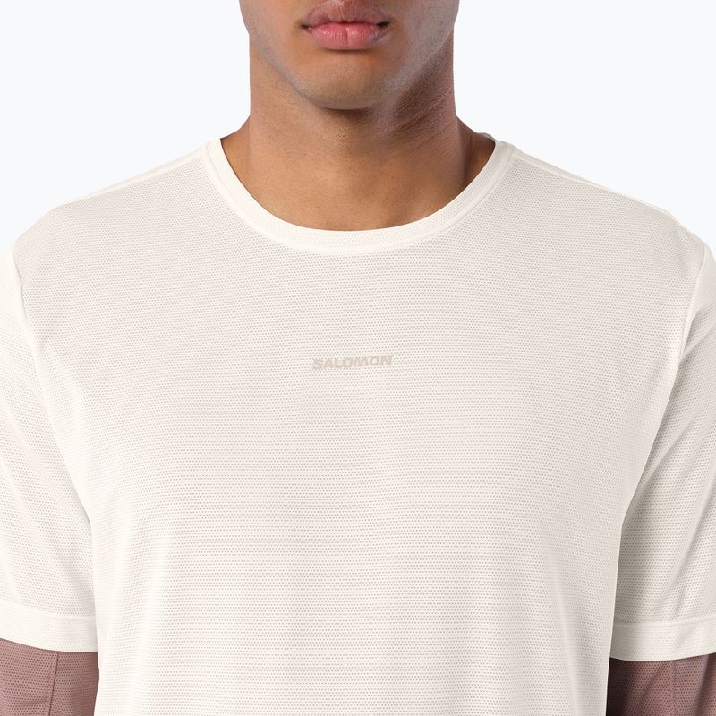 Tricou de alergare pentru bărbați Salomon Shakeout Core GFX SS Tee whisper white/pink frosting 3