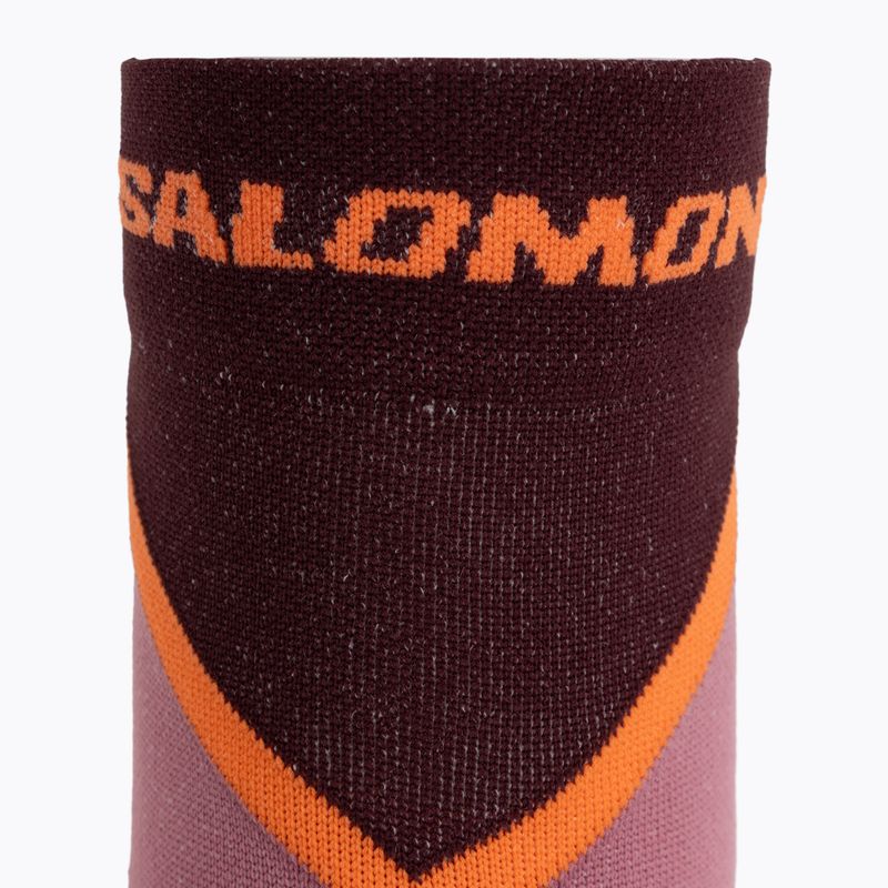 Șosete Salomon Pulse Ankle dusky orchid/huckleberry/dragon fire 3