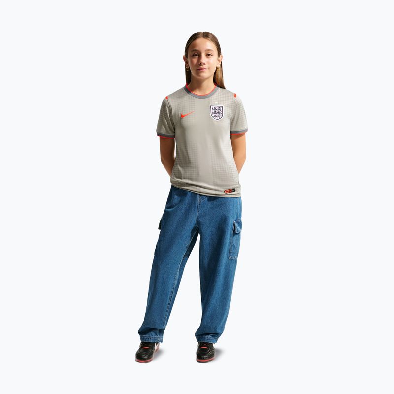 Tricou de fotbal pentru copii Nike England Pre-Match pewter grey/bright crimson 2