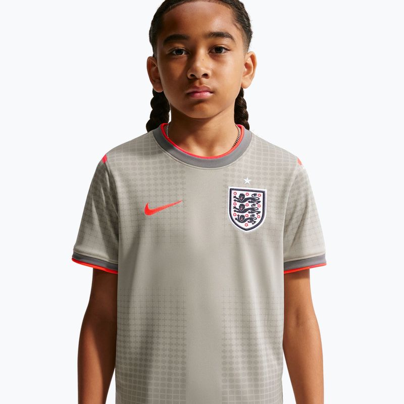 Tricou de fotbal pentru copii Nike England Pre-Match pewter grey/bright crimson 5
