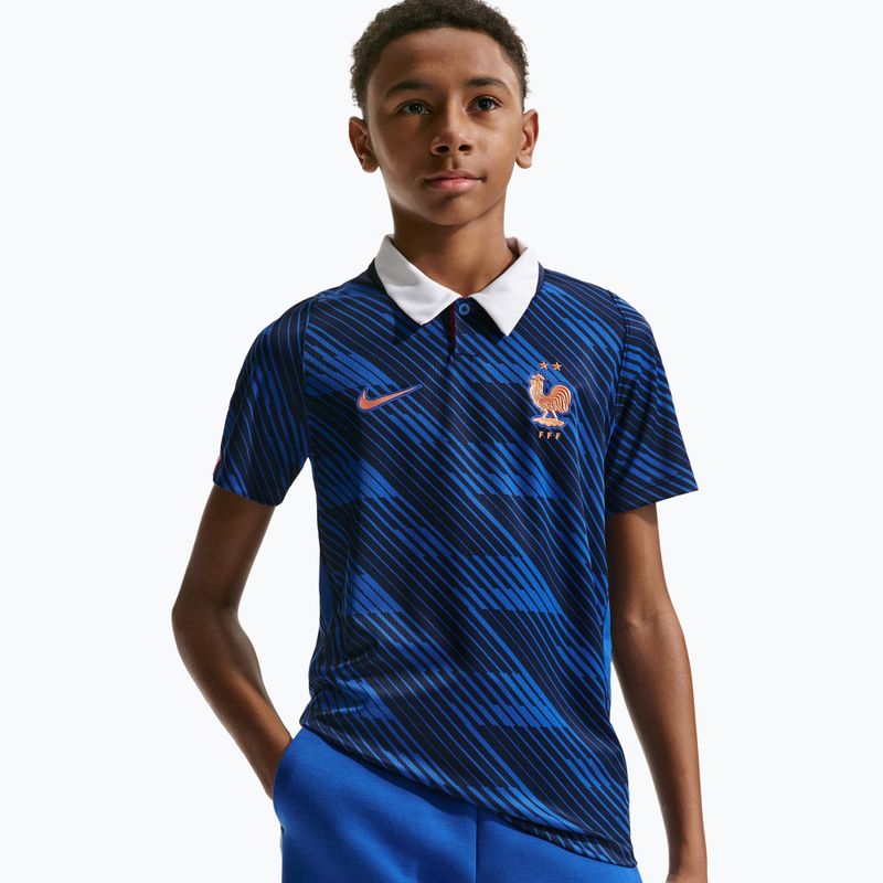 Tricou de fotbal pentru copii Nike FFF 2026 Stadium Home game royal/metallic copper 7
